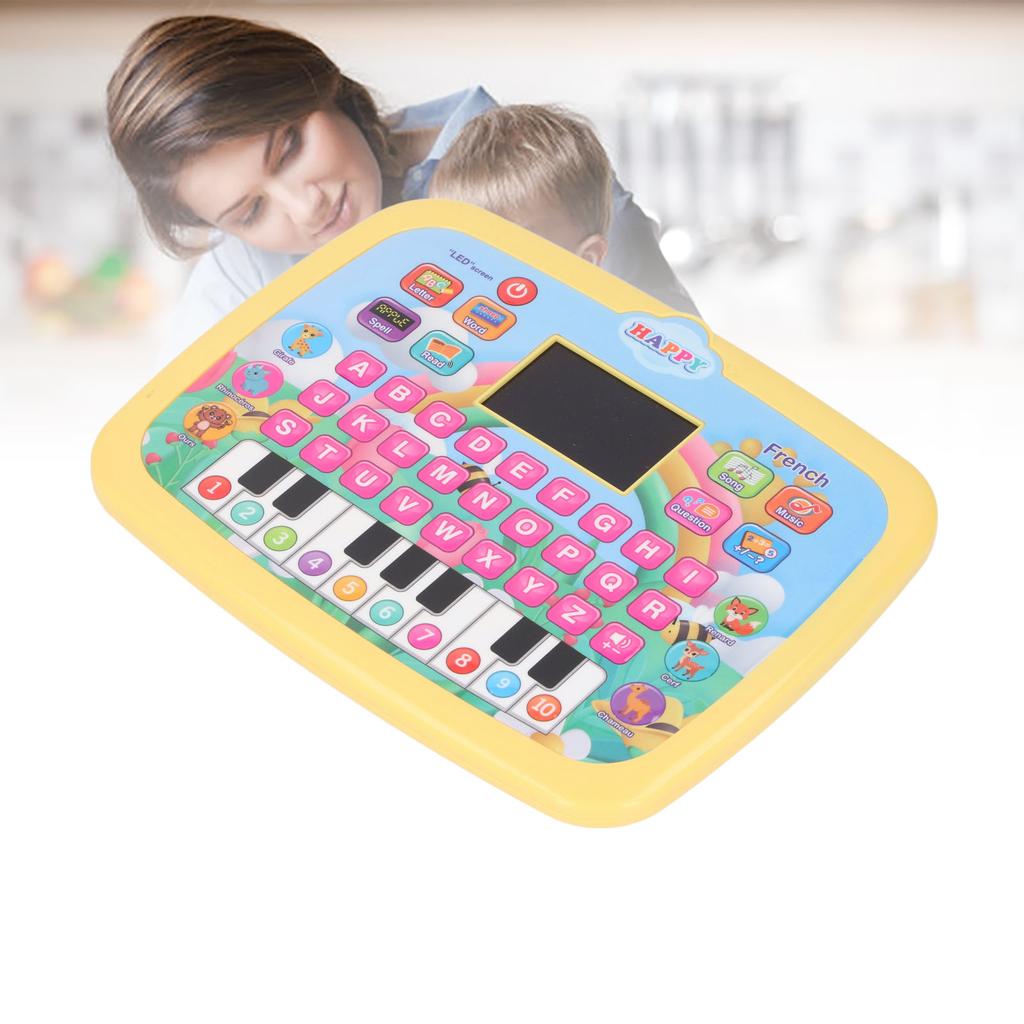 LED Spanish Learning Tablet for Toddlers Early Education Alphabet Words Numbers Math Learning Electr