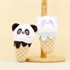 Adorable Plush Panda Ice Cream Cone Keychain Perfect Bag Accessory Cute Toy