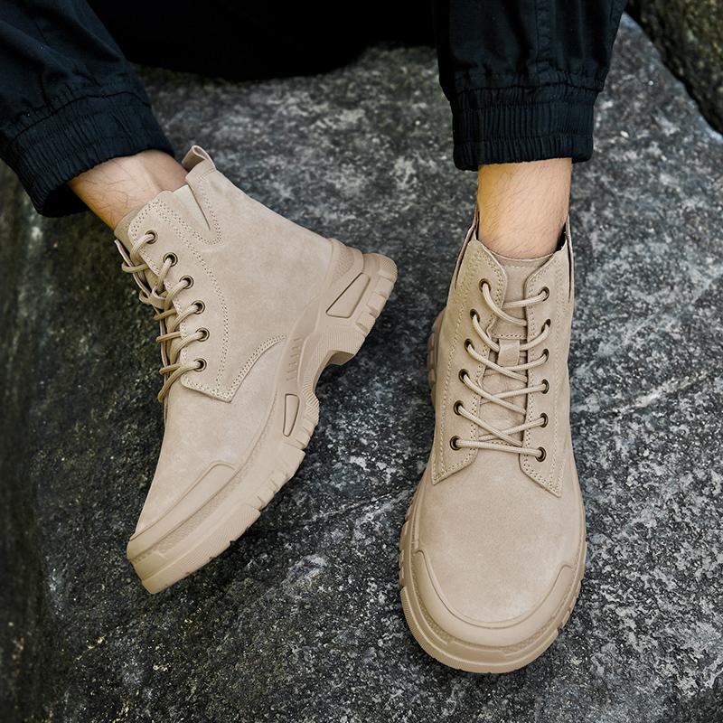 Модная повседневная классическая обувь в британском стиле, универсальные ботильоны, зимние замшевые мотоботы, модные демисезонные ботинки для улицы, пустынные ботинки