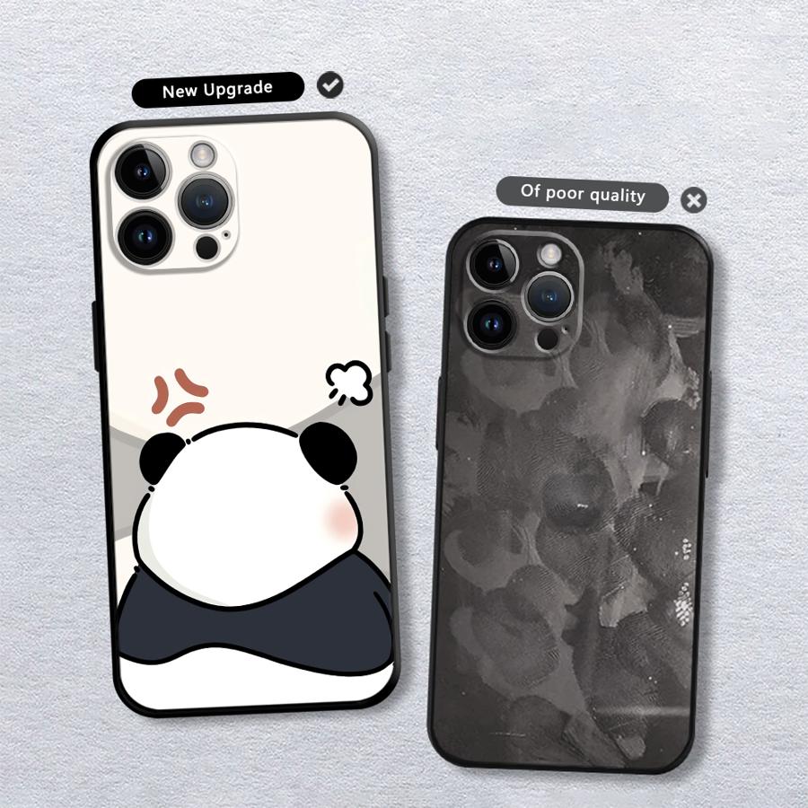 Мультяшный милый чехол-панда для Apple iPhone 17 Pro Max 15 Pro 7 8 XR XS MAX 12 16 Air 13 17e 11 14 Funda Чехол для телефона