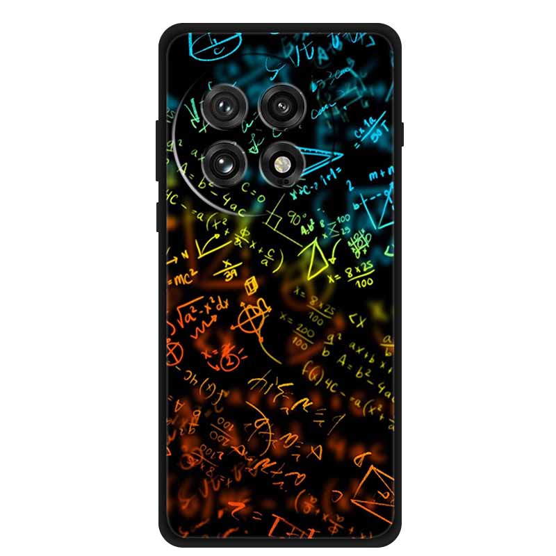 Черный силиконовый чехол для OnePlus 13 5G Чехол Мультяшный кот Мягкая задняя крышка для OnePlus Ace5 5G Ace 5 Pro 13R Чехол для телефона Оболочка Coque