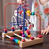Wooden Cartoon Animal & Fruit Bead Maze: Early Education Hand-Eye Coordination Puzzle for Kids