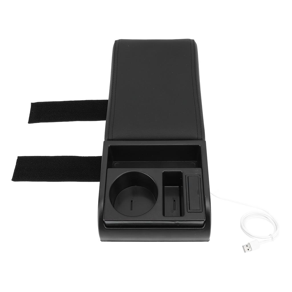 Автомобильная подушка-подлокотник на центральную консоль с USB-интерфейсом, многофункциональная, с отсеком для хранения, для автомобилей