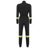 Complete Firefighter Outfit for Women S-3XL: Long Sleeve Belted Romper with Stand Collar, Halloween & Club Party Costume
