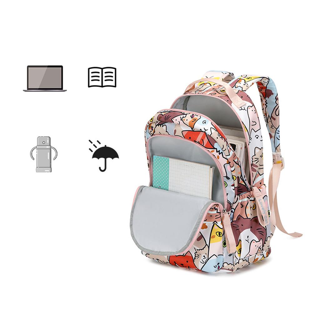 Kawaii для кошки принт школьный рюкзак сумка через плечо много карманов книжный портфель повседневный рюкзак дорожная сумка для девочек мальчиков молодежь