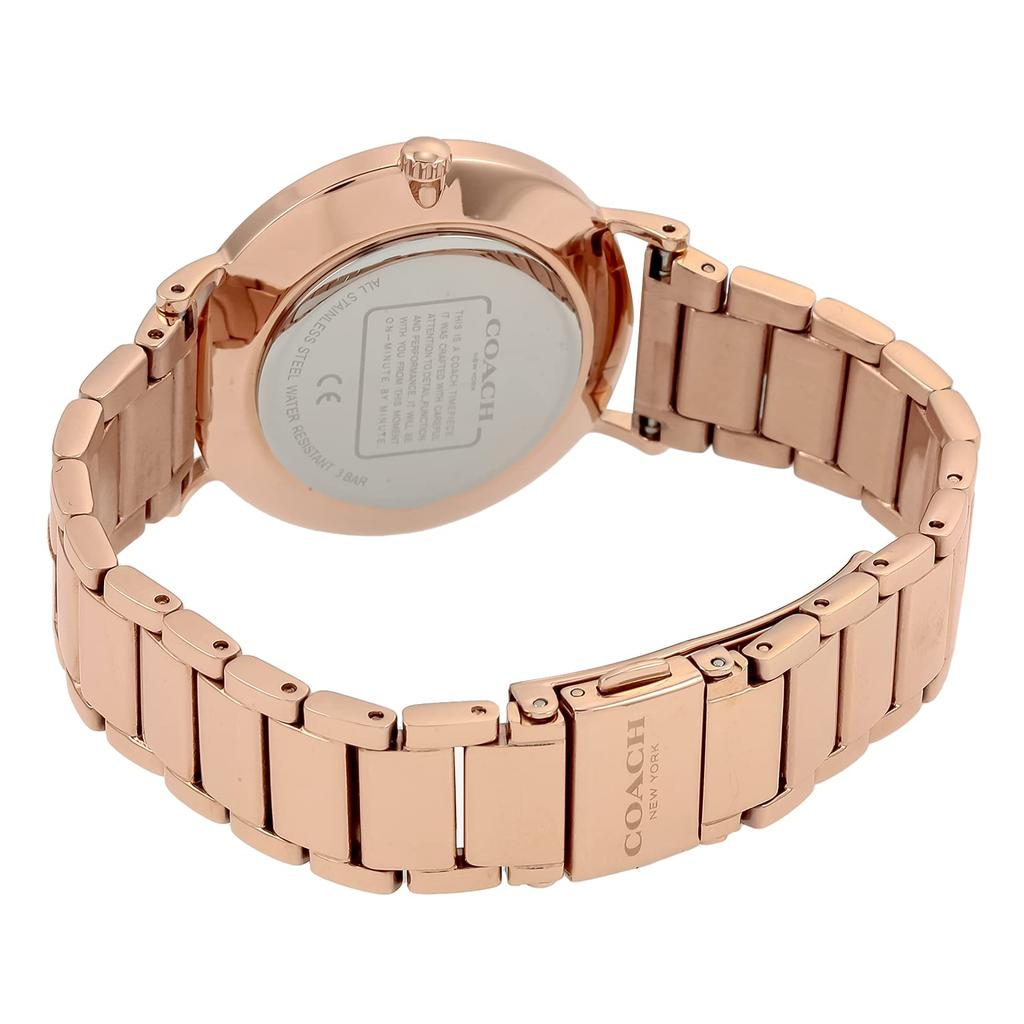 PERRY Silver Dial Stainless Steel Quartz 36MM Watch 14503576 Rose Gold [Coach] Women's [Item]