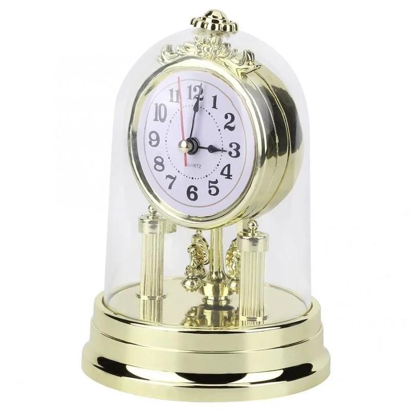 European Style Mute Clock Retro Alarm Clocks Stopwatch Table Clock For Living Room Office Desktop Decoration Watch Gifts