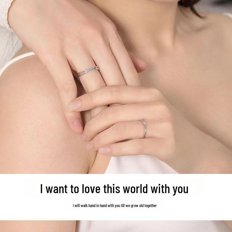 Кольца для пары Lianlizhi из стерлингового серебра 925 пробы - Нишевый дизайн, Идеальный подарок на день рождения для женщин