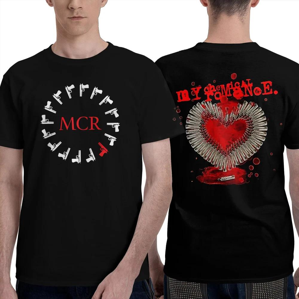 My Chemical Rounisexce Print Tshirts Summer Unisex Unisex Casual Fashion Retro Streetwear Tops Crew Neck Cotton Short Sleeve Tees