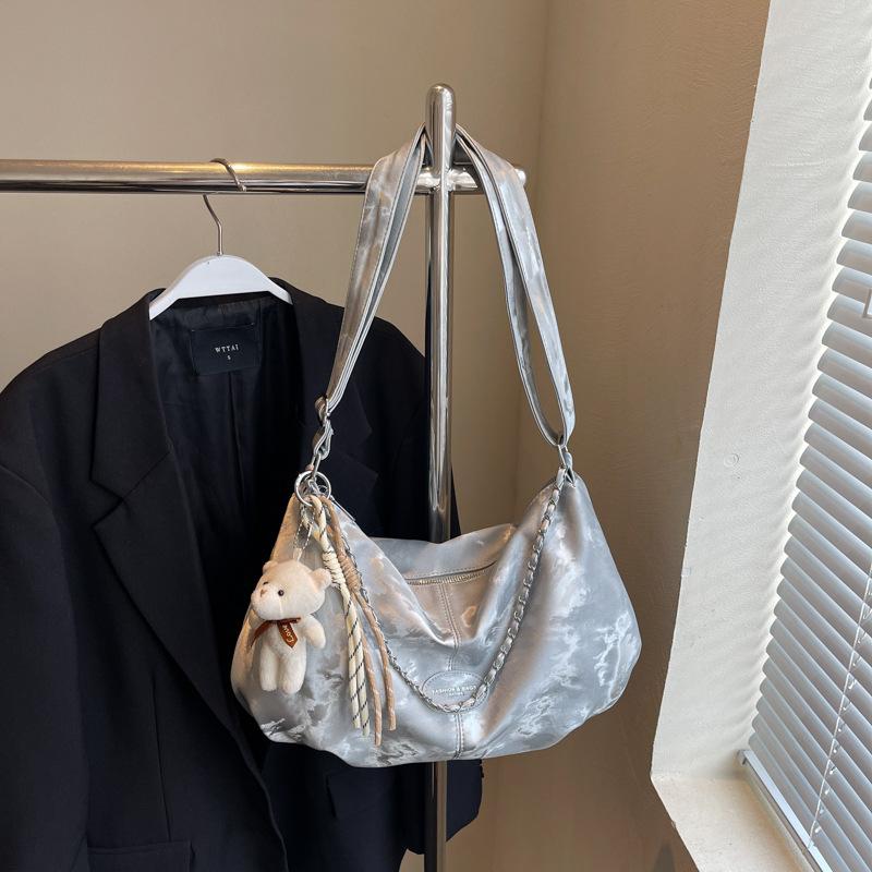 Сумка большой вместимости женская летняя новая универсальная нишевая цепочка на плечо сумка-мессенджер плиссированная сумка-пельмень