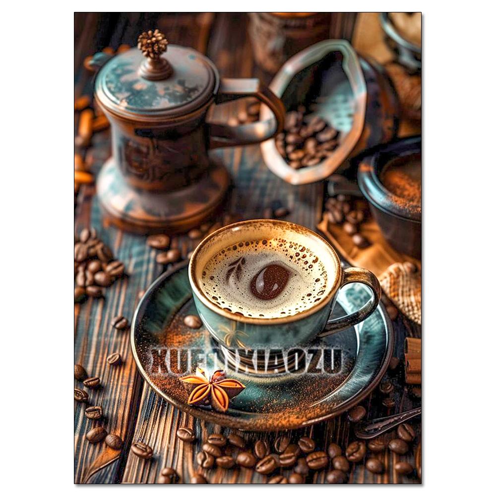 New Kitchen Restaurant Diamond Painting Decoration Bread Coffee Diamond Cross Stitch Kit DIY Handmade Adult Hobby Gift