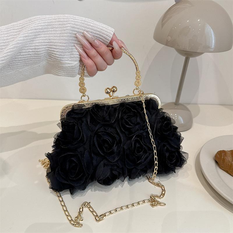 Новинка 2025 года, милая бархатная сумка-тоут с цветочным принтом Hanfu Cheongsam, сумка через плечо с замком-цепочкой