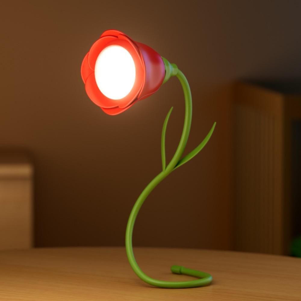 Bendable Rose LED Lamp with Brightness Memory Flower LED Table Lamp Flower Night Light Bedside