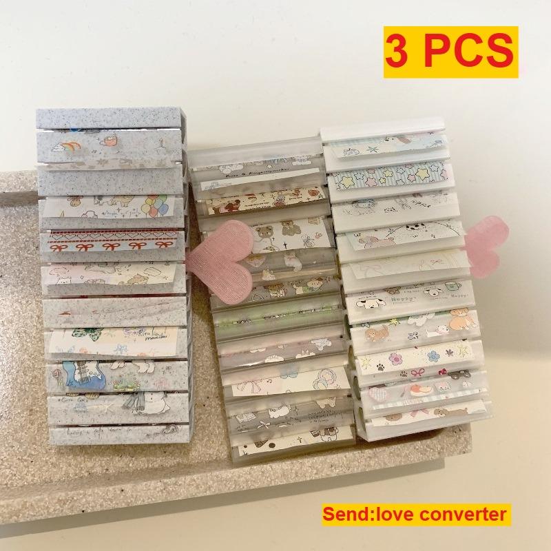 1/3pcs New Portable Cartoon Nail Art Transfer Paper Storage Box Display Stand Organizer Container Nail Salon Manicure Tool