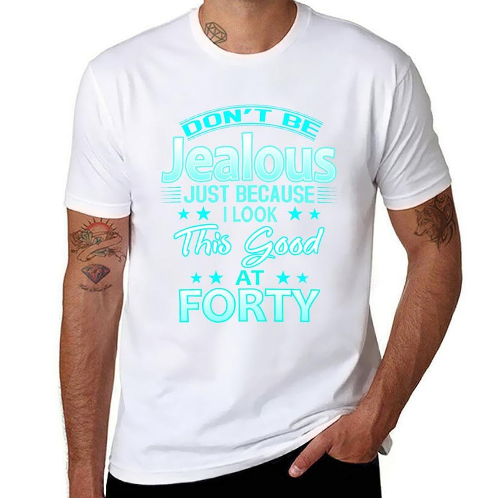 40th Birthday Forty Fortieth Birthday Party Gift Idea 40 Years Old TShirt Plus Size Summer Short Sleeve TShirt