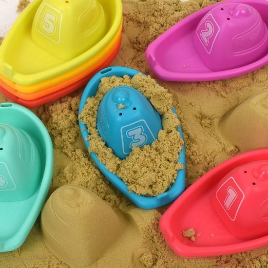 Oz Toy Rainbow Boat Bath Water Play Toys Set of 8, Korean Bath Toys