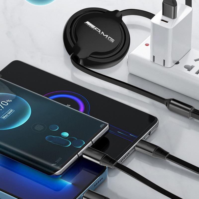 Кабель для зарядки USB 3 в 1, выдвижной зарядный кабель для Mercedes-Benz AMG GLC GLE CLA W204 W205 W203 W211 W212 W213