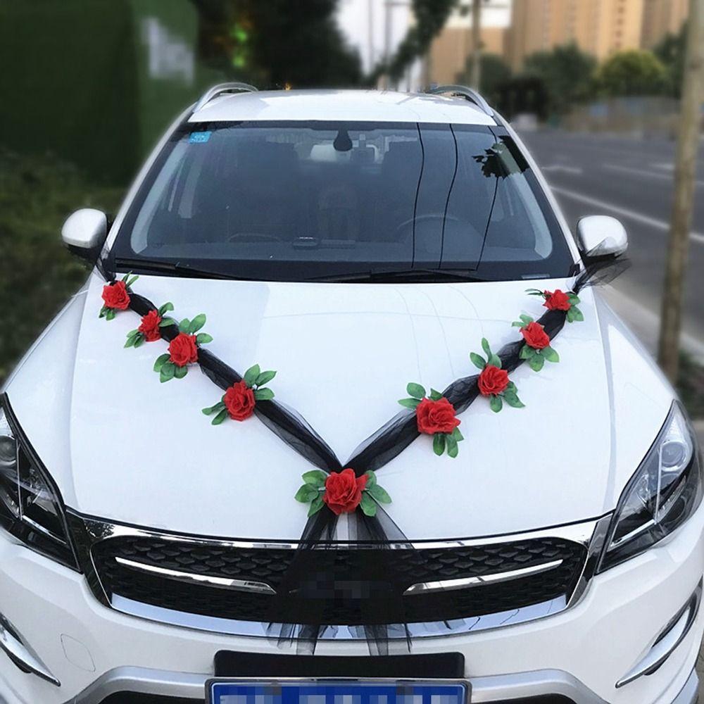 Car Wedding Arrangement Artificial Flower Car Headflower Wedding Car Flower Wedding Supplies