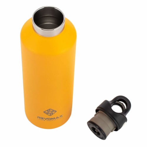 REVOMAX2 950mL Stainless Steel Vacuum Insulated Water Bottle with One-Touch Operation, Keeps Drinks Hot or Cold, Suitable for Carbonated Drinks, Large