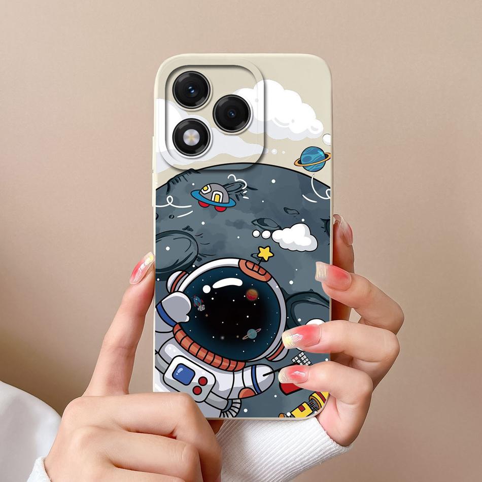 For Honor 400 Lite Phone Case Cute Astronaut Full Coverage Anti Drop Soft Liquid Silicone Shell For Honor 400Lite Durable Bumper