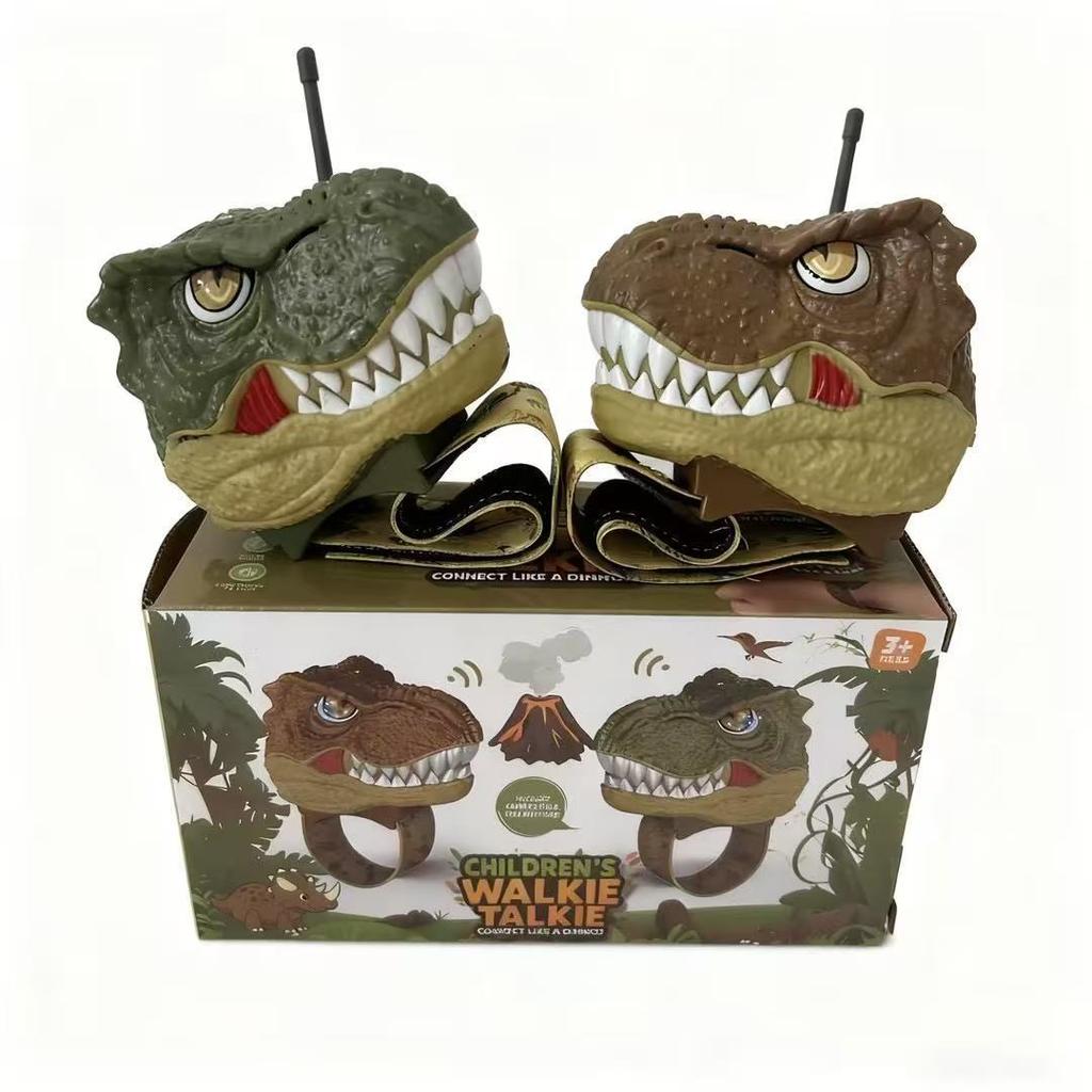 Flash Color Mechanical T-Rex Wrist Walkie Talkie, Kids Toy with Light, Music & Sound