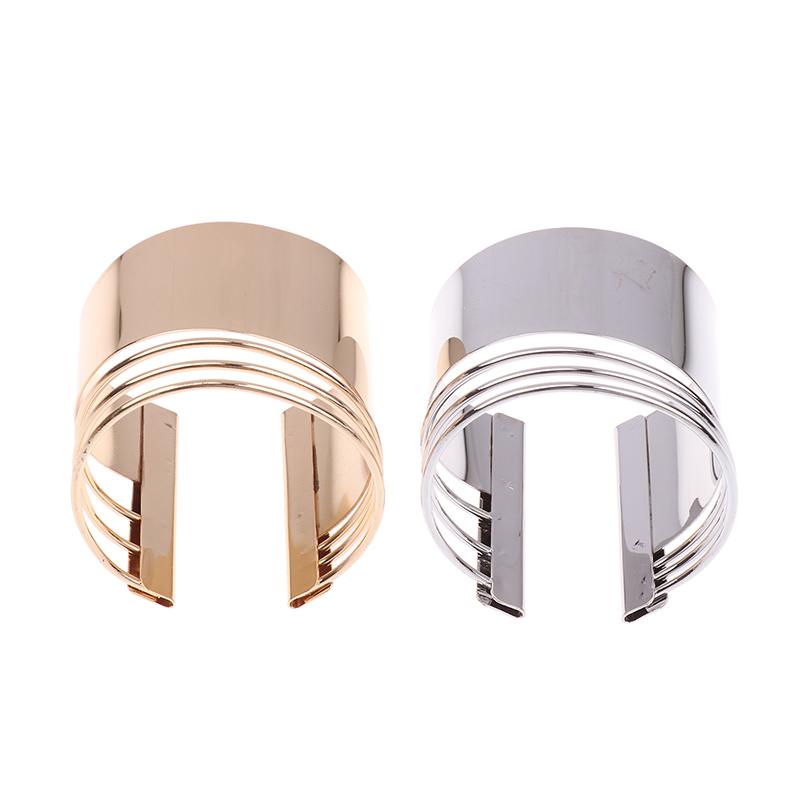 Chunky Wide Metal Bracelets For Women Open Cuff Exaggerated Cuff Bangles Trend Charm Arm Jewelry Gifts