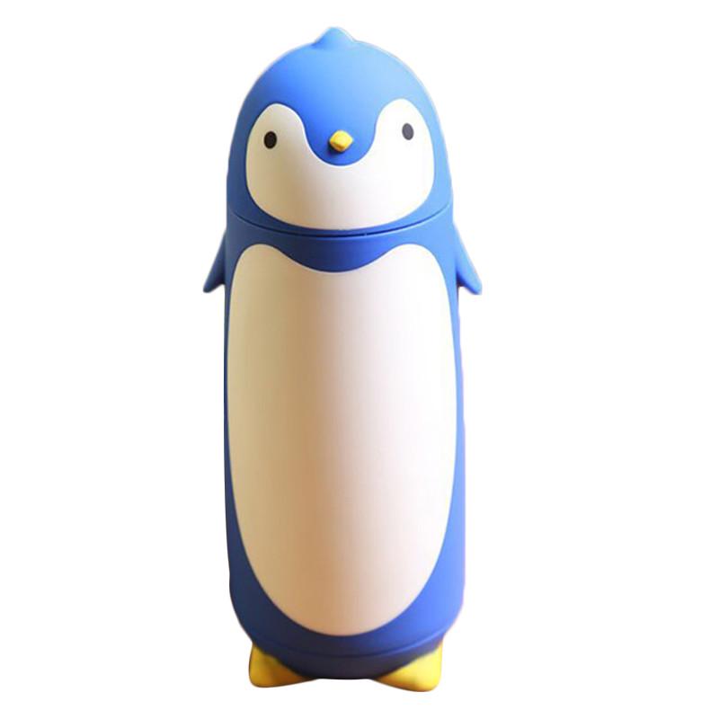 Термос из нержавеющей стали с изображением пингвина, термокружка с мультяшным рисунком, портативная термоизолированная кружка Chil