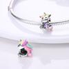 925 Sterling Silver Rainbow Sunflower Beads Animal Elephant Pendant Charms Fit Bracelet For Women