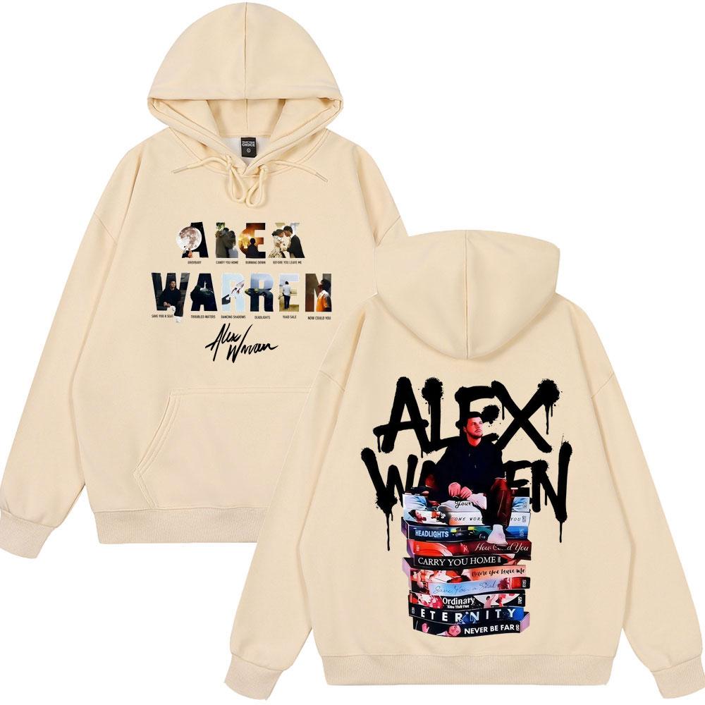 2026 Hot Sale Singer Alex Warren Album 2026 Tour Hoodie Men Women Hip-hop Pullover Winter Long Sleeves Loose Casual Tracksuit Streetwear