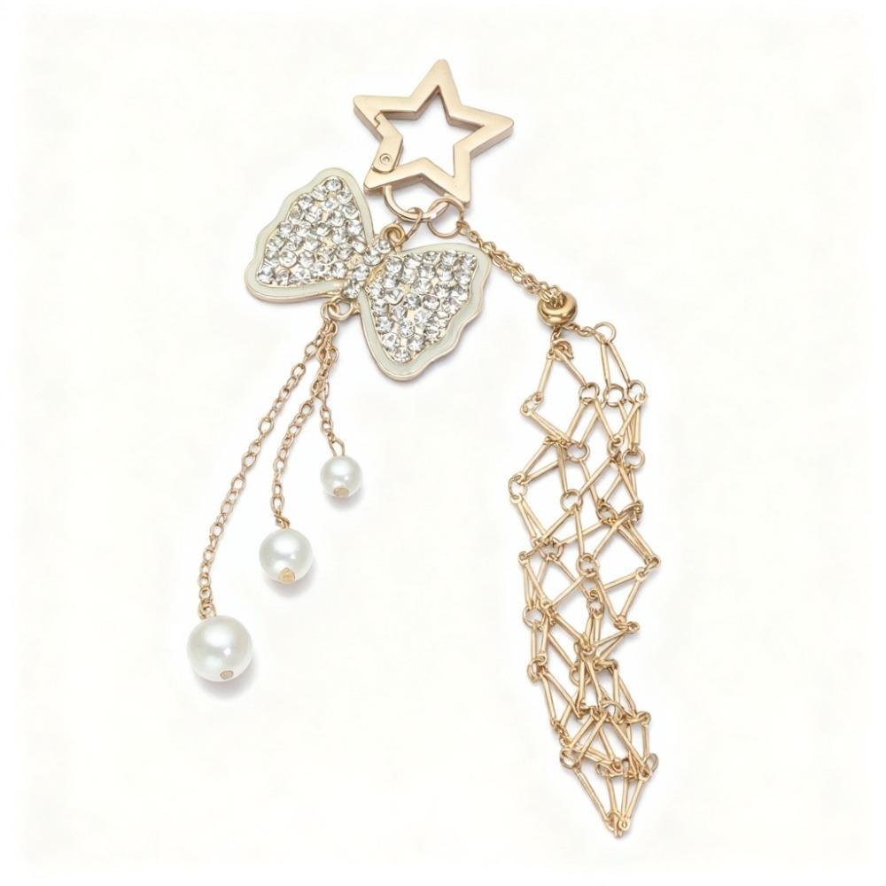 Stainless Steel Metal Net Pocket Lipstick Bag Keychain Silver Color Interchangeable Lip Balm Bag Key Chain Gold Color Y2K