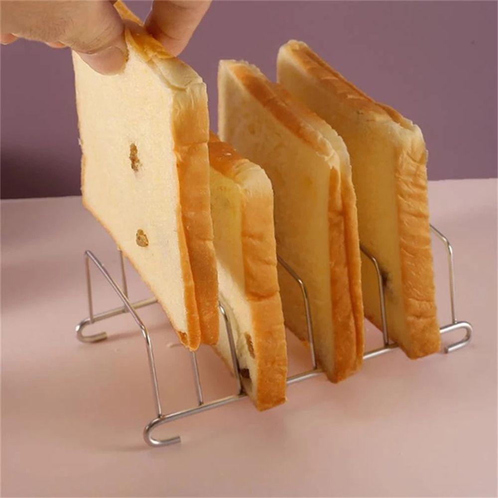 Safe Healthy Rectangle Air Fryer Organizer Accessories Non-Stick Loaf Stand Holder Toast Bread Rack