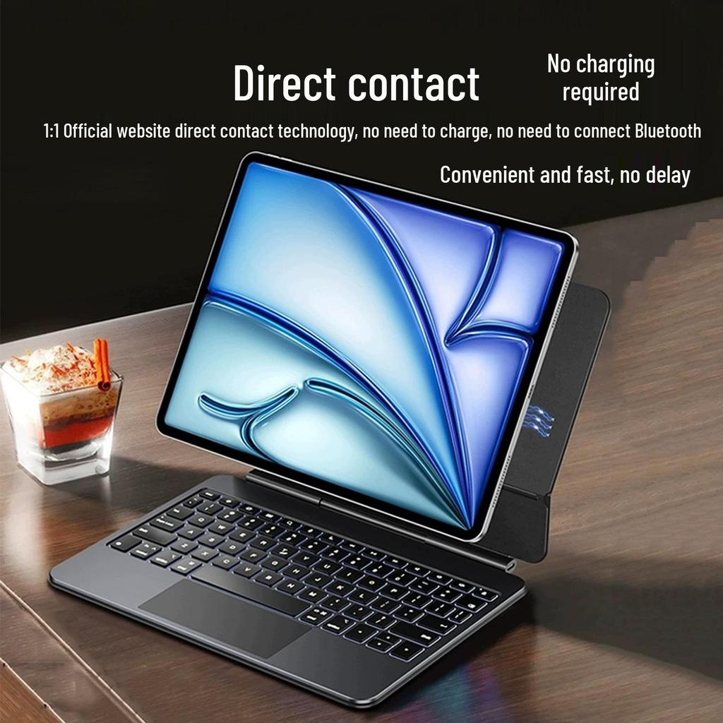Совместимый чехол-подставка для iPad Magic Keyboard A16 из алюминиевого сплава, Air 11, магнитный Pro11, защитная крышка для планшета 10-го поколения.