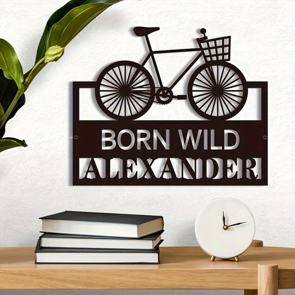 Metal Bike Wall Art Decor Cycling Gift for Man Cave Garage