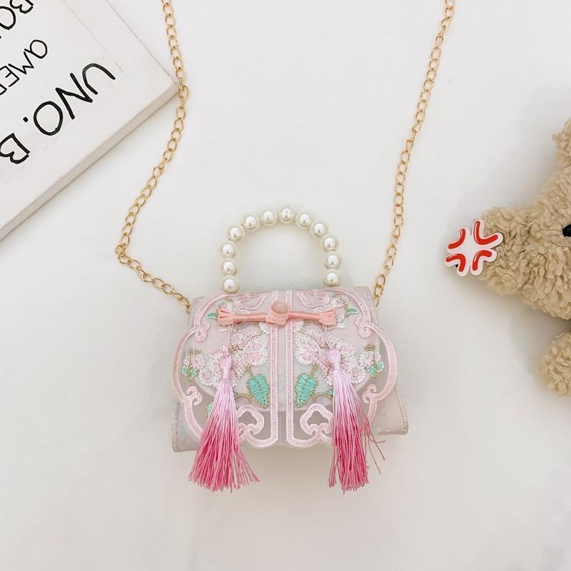 Breathable Stylish Pu Material Shoulder Bag For Kids With Geometric Pattern Design