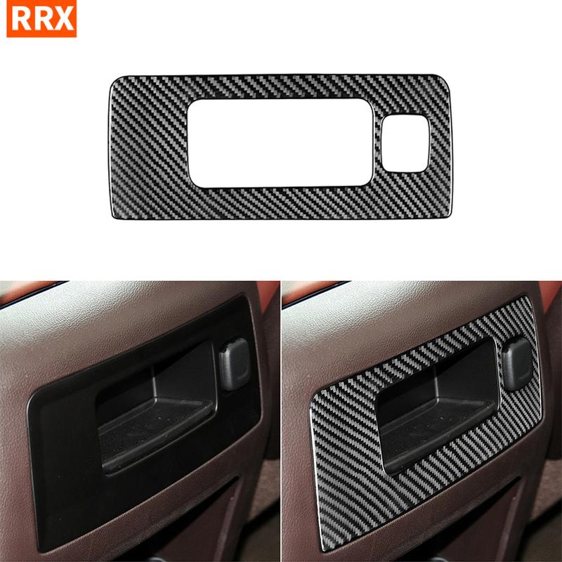 For Chevrolet Silverado 1500 2014-2018 Real Carbon Fiber Sticker Rear storage control panel Car ide decorative Accessories
