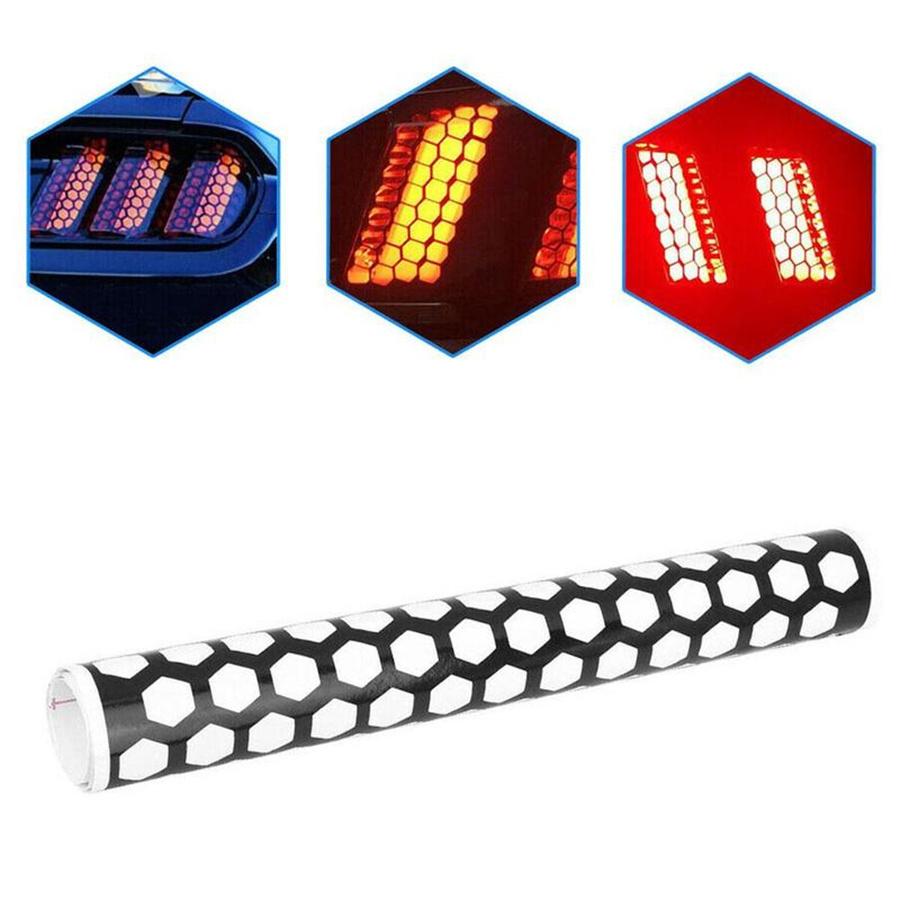 Черный Автомобильный Задний Фонарь Крышка Сотовая Наклейка Задний Фонарь Декаль Аксессуары