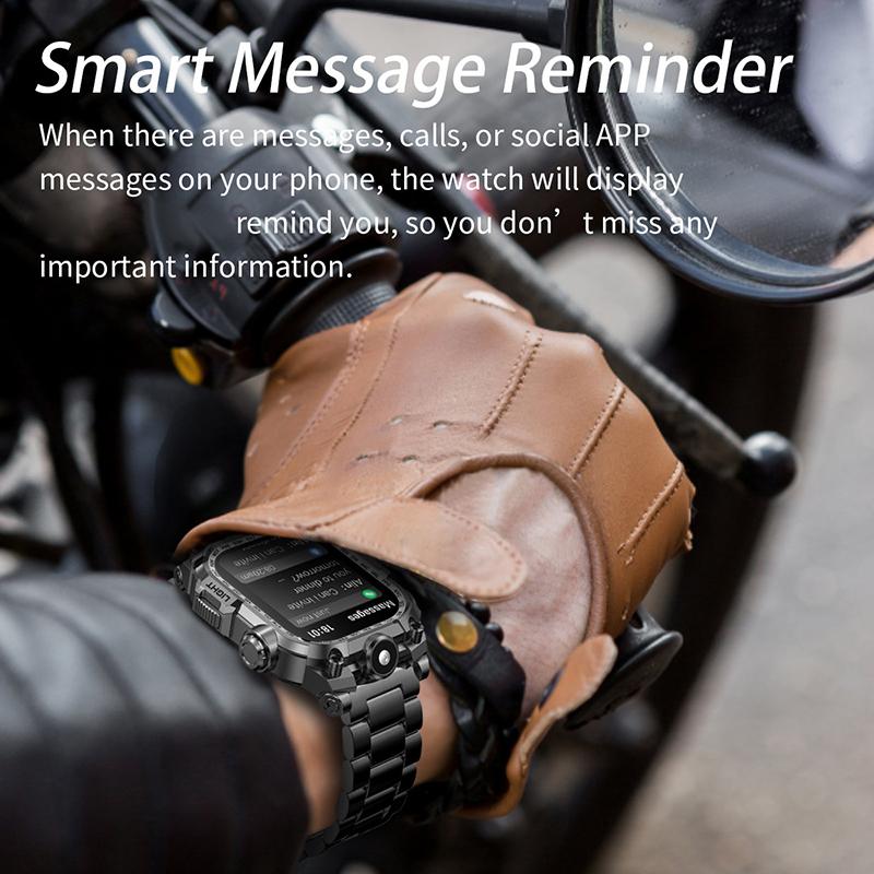 Новые многофункциональные квадратные уличные смарт-часы с большим экраном и фонариком, мониторингом здоровья, мужской спортивный браслет