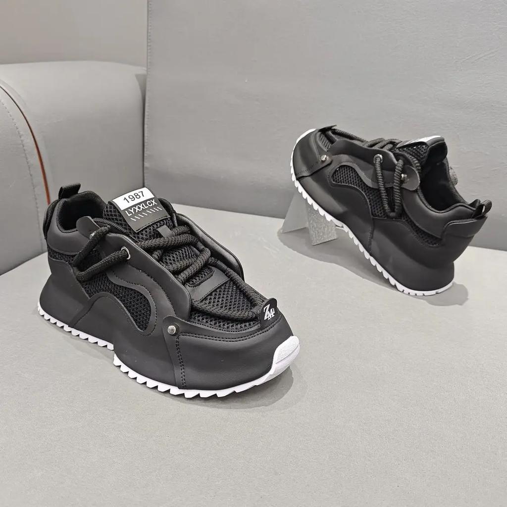 Fashion 2024 Latest Men's Mesh Breathable Fashion Casual Skateboarding Shoes Campus Style Youth Morning Running Sports Shoes Sneakers