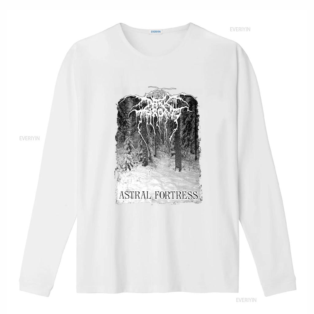 DARKTHRONE Астральная Крепость Лес Футболка Уникальный Дизайн Зимней Сцены для Мужской Моды винтажная стирка Дышащая Слегка Мягкая