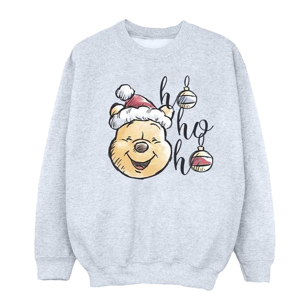 Disney Womens/Ladies Winnie The Pooh Ho Ho Ho Baubles Sweatshirt