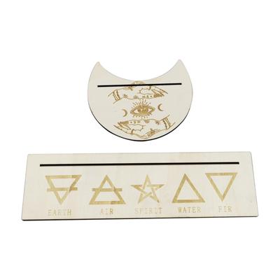 2 шт. подставка для карт Таро деревянная прямоугольная лунная подставка для таро деревянная подставка для карточек для ведьм инструменты для гадания Декор алтаря