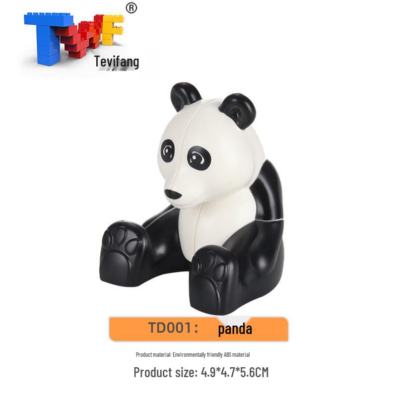 Крупные строительные блоки из частиц: Совместимые Игрушки для Обучения Животным Фермы Прерии Океана для Детей