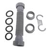 Expandable Flexible P Trap Pipe Kit Single Kitchen Sink Drainage Solution with Adapter Seal Circle