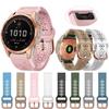 Rose Gold Buckle Silicone Watchband Strap For Garmin Fenix 7S 6S Pro 5S Watch 20mm Quick Release Easyfit Wrist Bands