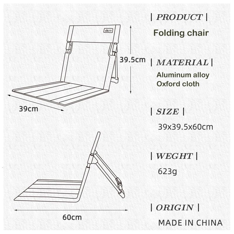 Folding Camping Chairs Lightweight Outdoor Patio Garden Beach Chair Fishing Seat