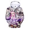 Ainme Re Zero Hoodies 3D Re Zero Hoodie Sweatshirt Men Women Harajuku Clothing Rem and Ram Japanese 3D Oversized Hoodies