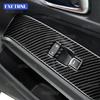 Real Soft Carbon Fiber Car Window Lift Button Panel Trim Sticker For Honda Civic Type R 11th FL5 2022 2023 2024 2025 LHD RHD.