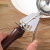 Stainless Steel Ice Cream Scoop With Non-slip Wooden Handle Durable Easy To Clean For Home Kitchen Use Size L