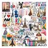 55 New Style Love In Paris Graffiti Stickers Waterproof Suitcase Mobile Phone Skateboard Stickers