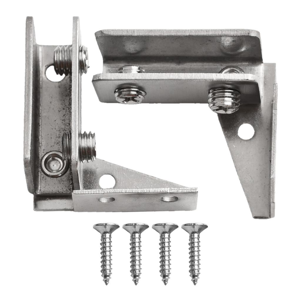 Sturdy Hinges for Glass Shelves and Bathroom/Kitchen Glass Panels (2 PCS)